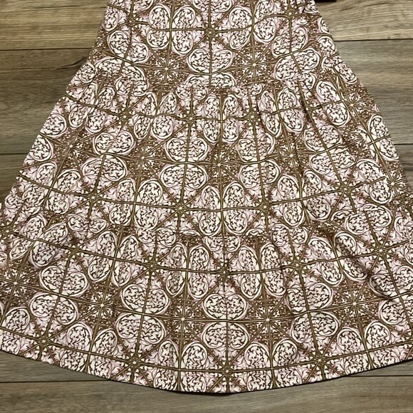 Marie Oliver Kara Dress SZ Small Mini Ruffle Nouveau Mosaic 100% Cotton - Picture 13 of 13